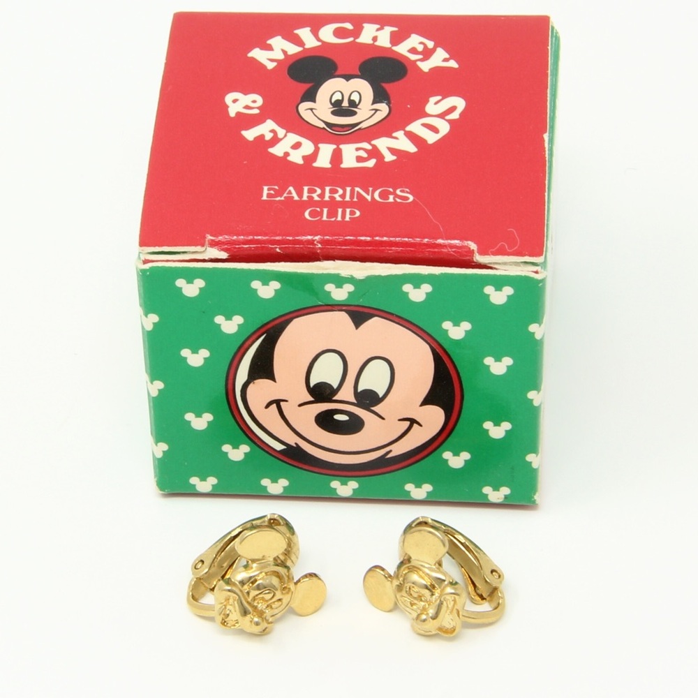 Vintage Mickey Mouse clip on earrings